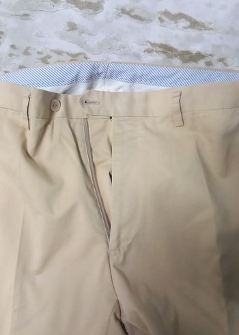 Bej Regular Fit erkek Keten Pantolon - Görsel 4