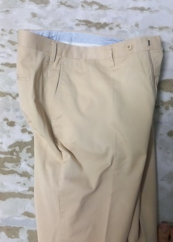 Bej Regular Fit erkek Keten Pantolon - Görsel 6