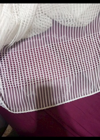 Bohem Beyaz Desensiz Tül Perde - Görsel 3