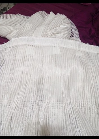 Bohem Beyaz Desensiz Tül Perde - Görsel 4