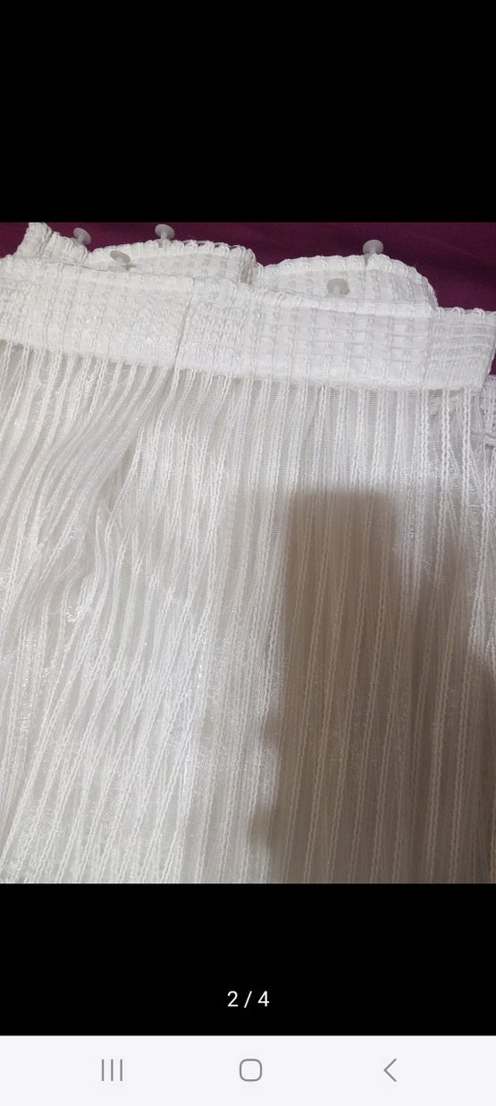 Bohem Beyaz Desensiz Tül Perde - Görsel 2