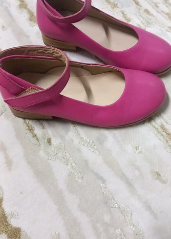 Kız Çocuk Pembe Tokalı Babet Ayakkabı - Görsel 5