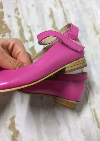 Kız Çocuk Pembe Tokalı Babet Ayakkabı - Görsel 4