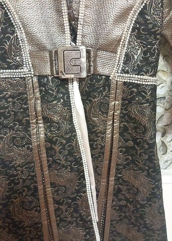 Nakışlı Kemerli Gri Kısa Kollu Çocuk sünet takım - Görsel 2