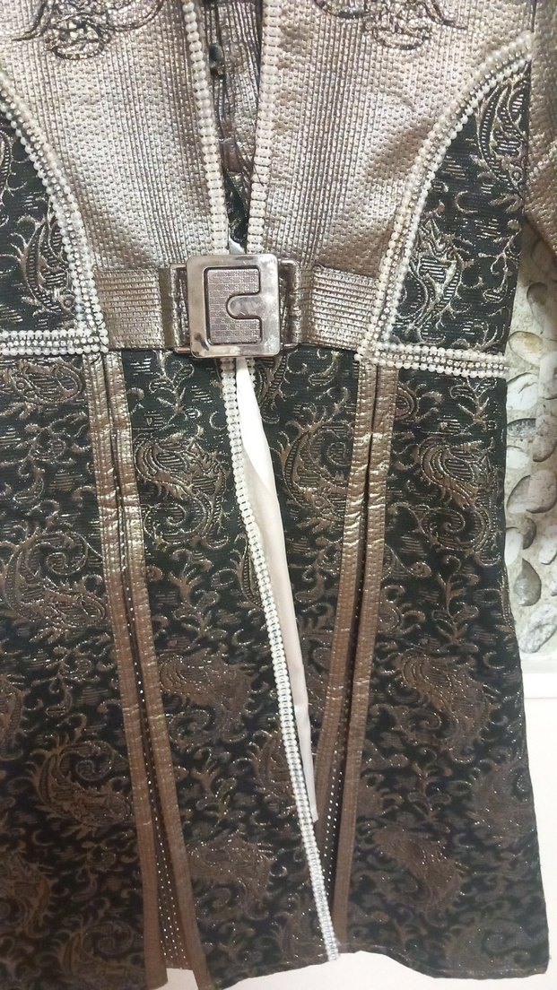 Nakışlı Kemerli Gri Kısa Kollu Çocuk sünet takım - Görsel 2