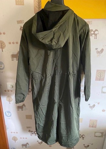 Kadın Haki Kamuflaj Yağmurluk - Görsel 2