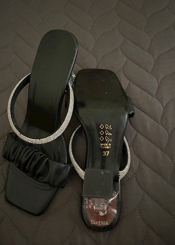 Siyah Topuklu Kadın Ayakkabısı - Görsel 6