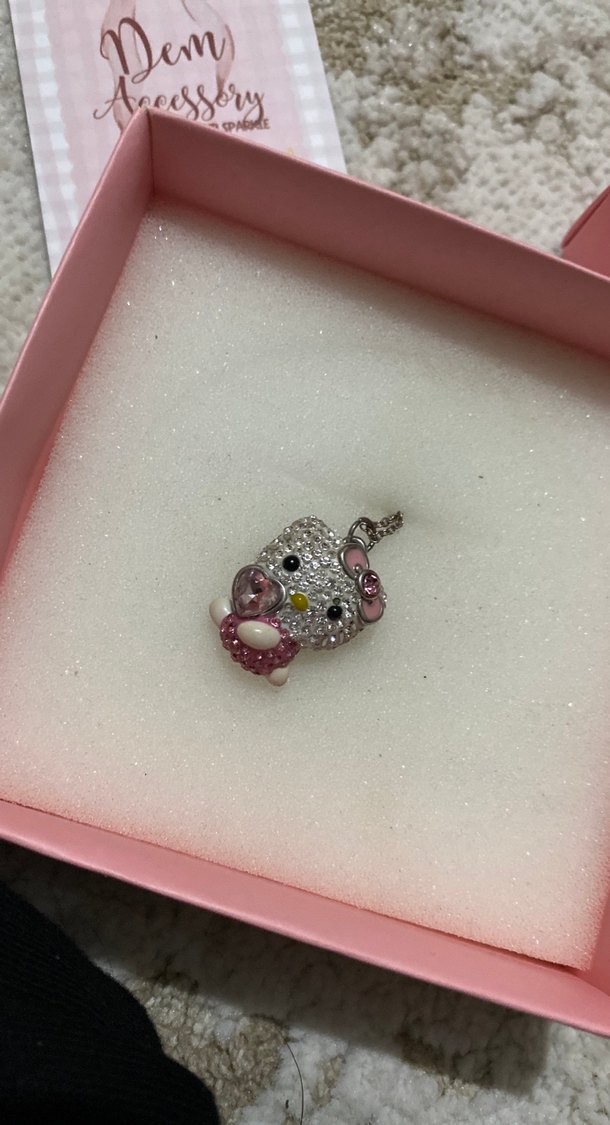 Pembe Mini Hellokitty Kadın Kolye - Görsel 2