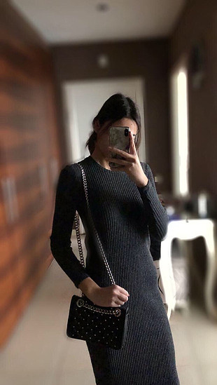 Bershka Dar midi boy elbise