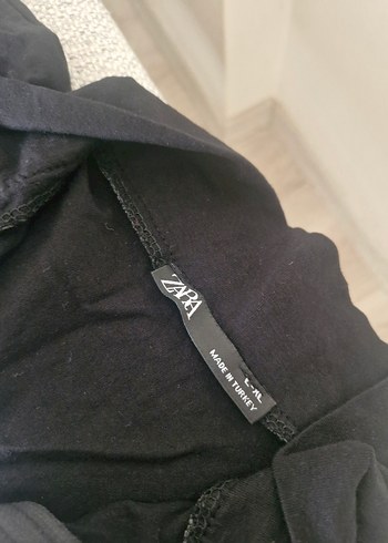 Fermuarlı Siyah Tam Kalıp Zara Bluz
