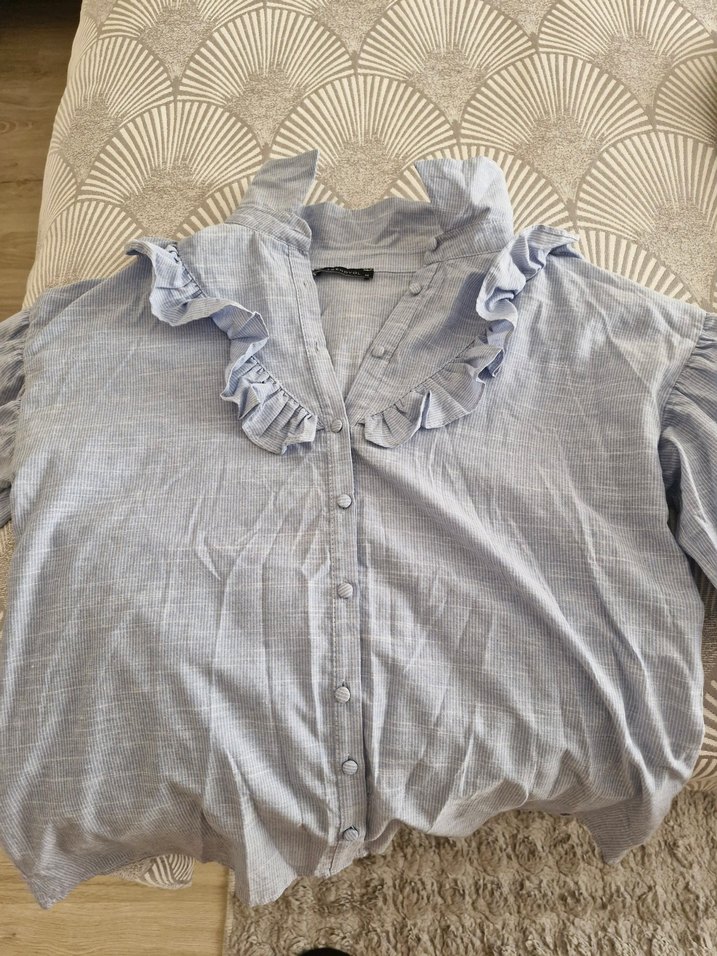 BEBE MAVİSİ BLUZ TAM KALIPTIR - Görsel 3