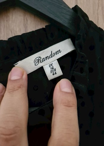 Transparan Puantiyeli İÇİ ASTARLI siyah elbise 44 beden - Görsel 2