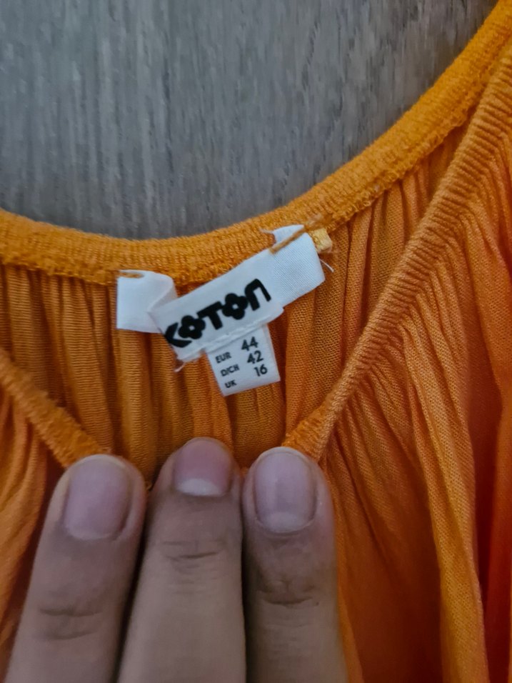 Turuncu Günlük Elbise 44 Beden - Görsel 2