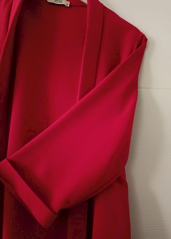 Kırmızı Kadın Ofis Ceketi - Görsel 7