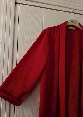 Kırmızı Kadın Ofis Ceketi - Görsel 8