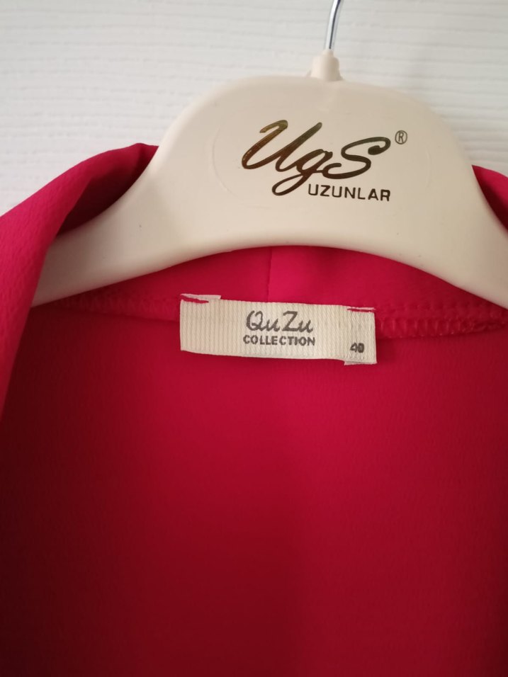 Kırmızı Kadın Ofis Ceketi - Görsel 4