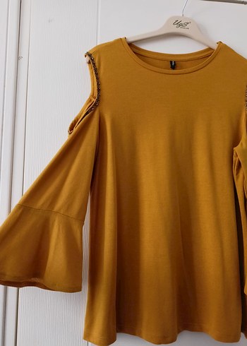 hardal  Salaş Bohem omzu açık Bluz - Görsel 7