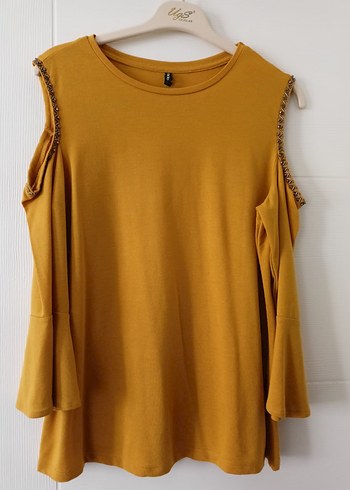 hardal  Salaş Bohem omzu açık Bluz - Görsel 2