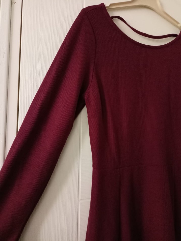 uzun kollu kışlık mini elbise - Görsel 4