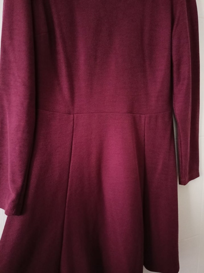 uzun kollu kışlık mini elbise - Görsel 3