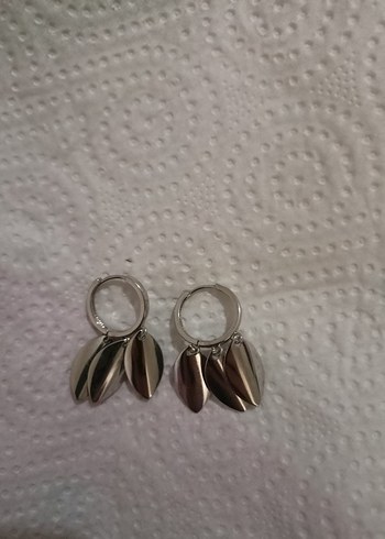 gümüş Mini Püsküllü Çelik Küpe - Görsel 2