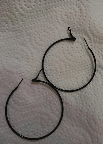 Siyah halka küpe - Görsel 2