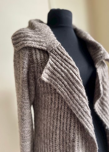 Koyu Sütlü Kahve Hırka - Görsel 4