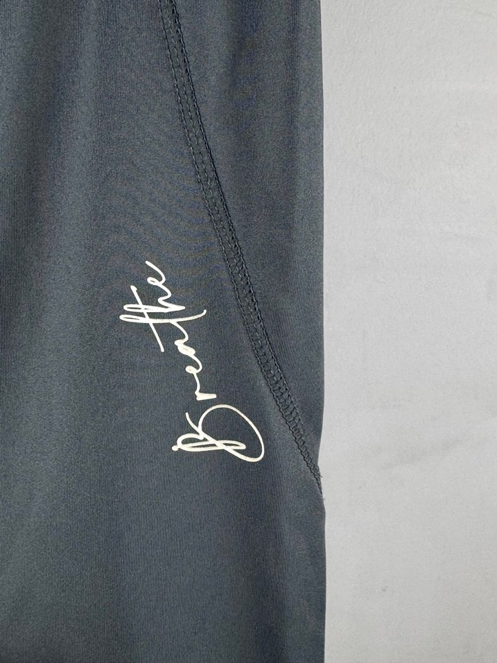 Gri Breathe Yazı detaylı Tayt - Görsel 2