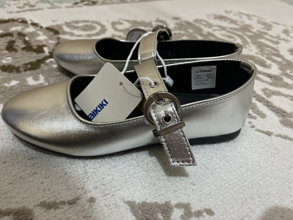 Klasik Tokalı Beyaz Kız Babet Ayakkabı - Görsel 5