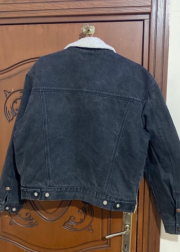 s Beden gri Renk Düğmeli Gri unisex Denim Ceket