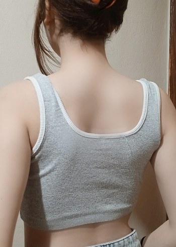 Atmosphere Gri Kadın Crop Top