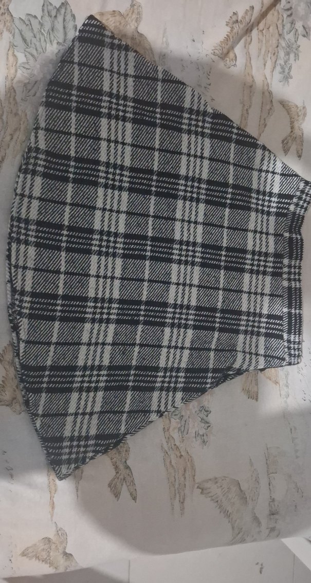 Gri Ekose Pilili  Kadın Etek - Görsel 2