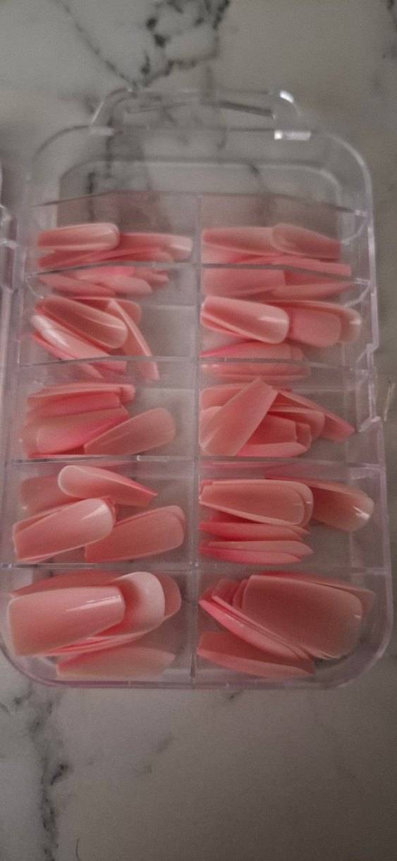 Gold Beauty Pembe Parlak Ombre Takma Tırnak  89 tane var - Görsel 2