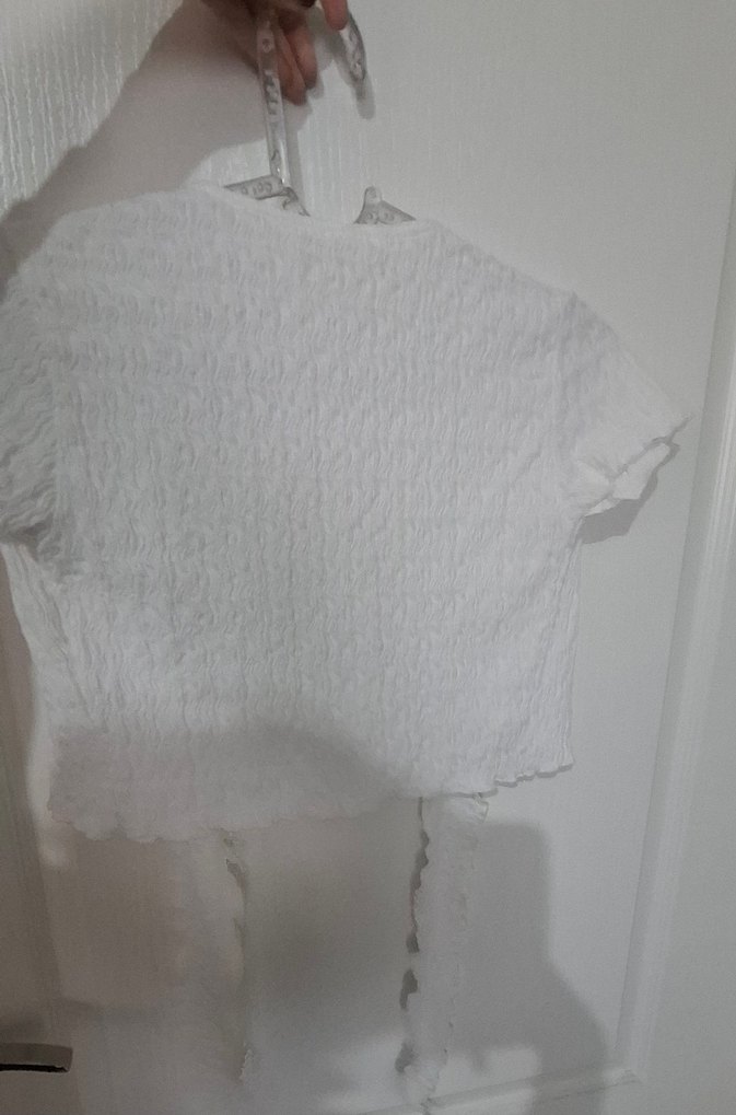 Beyaz Keten Kadın Bohem Bolero - Görsel 4