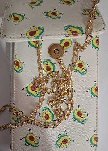 Desenli Kadın Avakado Desenli Çanta - Görsel 5