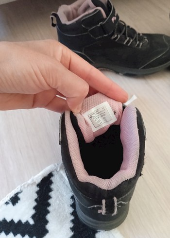 32 Beden siyah Renk Kız Çocuk Siyah Bağcıklı Bot