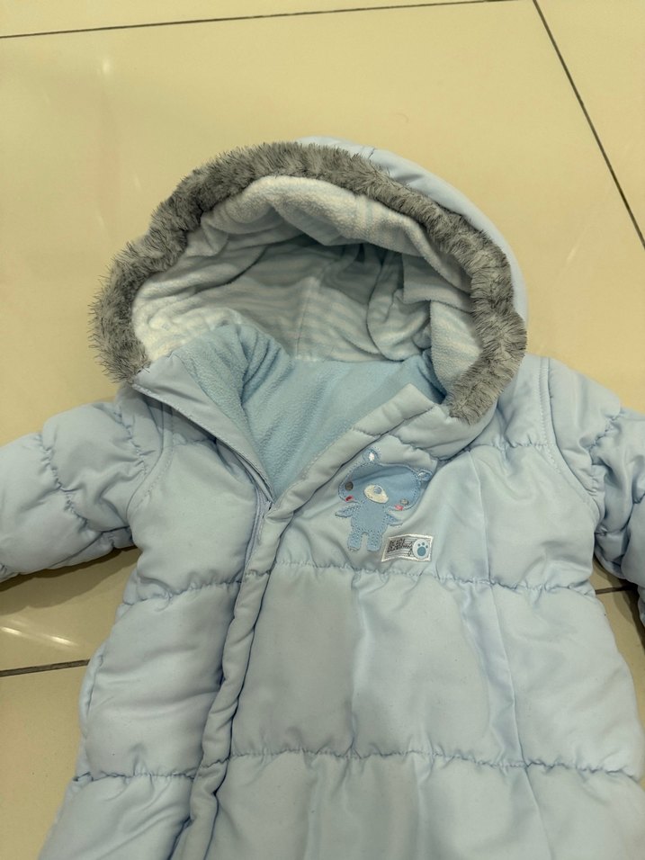 Gri Kürklü Bebek Erkek Tulum - Görsel 5