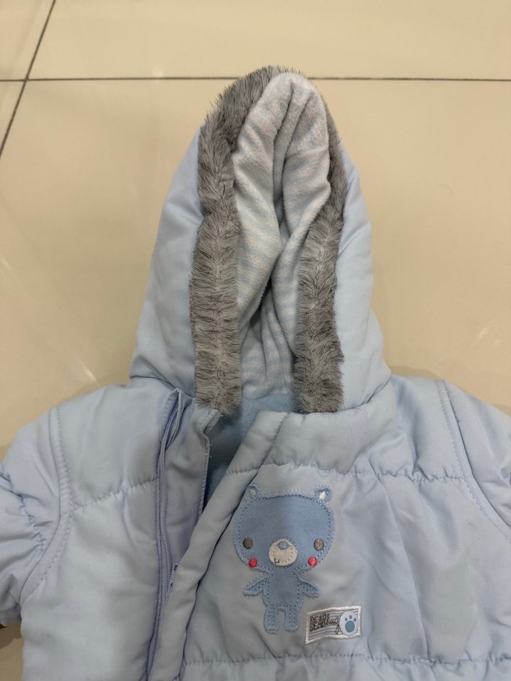 Gri Kürklü Bebek Erkek Tulum - Görsel 4