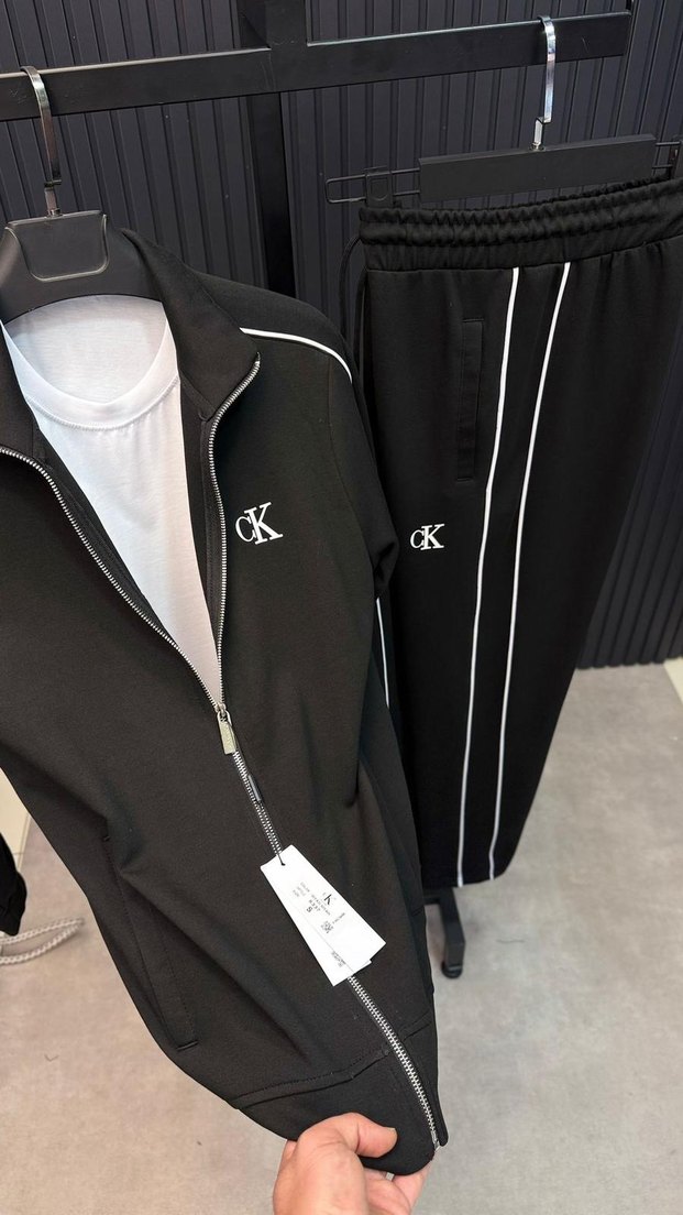 Calvin Klein Siyah Fermuarlı Kadın Eşofman Takımı - Görsel 3