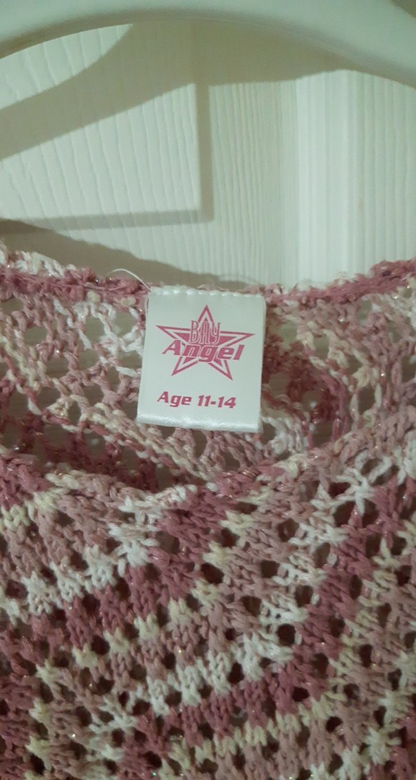 Kızlar için Pembe Bohem Örgü Panço EN UYGUN!! - Görsel 5