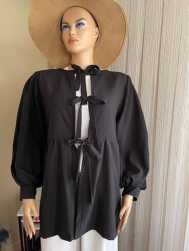 Zara İpli siyah kimono