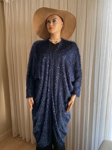 Zara Payetli lacivert abiye ceket düğün kına elbise tesettür simli tr
