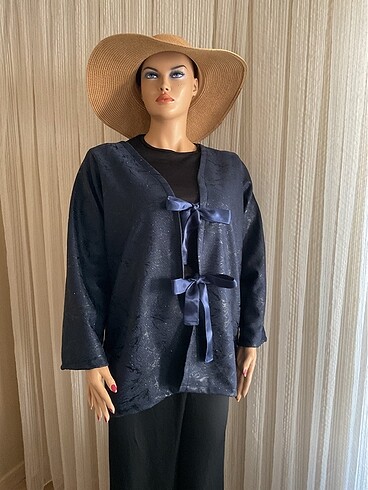 Trendyol & Milla Lacivert simli kumaş önden bağlamalı kurdelalı Pinterest model k