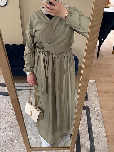 universal Beden yeşil Renk Yandan bağlamalı etek bluz takım kimono ceket