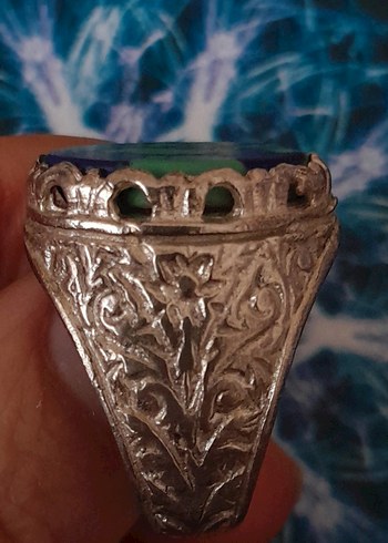 Turkuaz doğal taş  Yüzük - Görsel 2