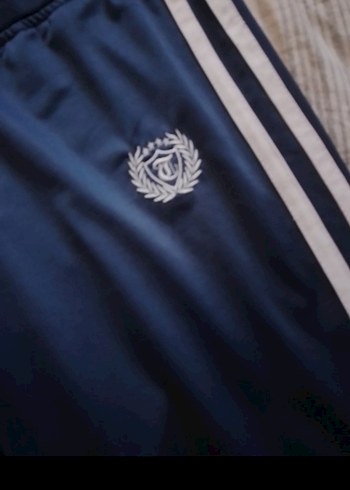 Beyaz Çizgili Mavi Kadın Eşofman - Görsel 2