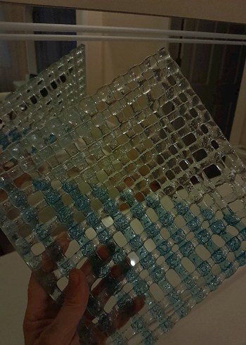 vitray desenli cam dekor tabak - Görsel 2