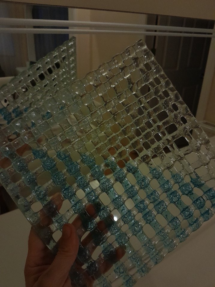 vitray desenli cam dekor tabak - Görsel 2