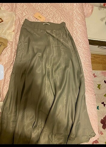 Saten midi etek