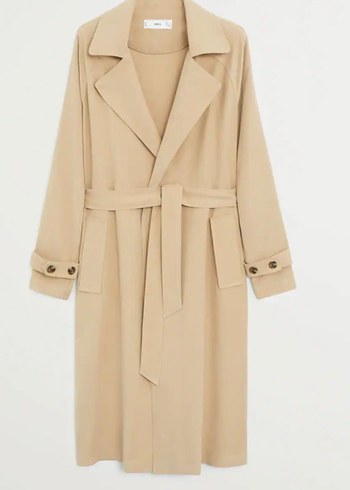 Mango Kadın Uzun Kuşaklı Trençkot - Görsel 9